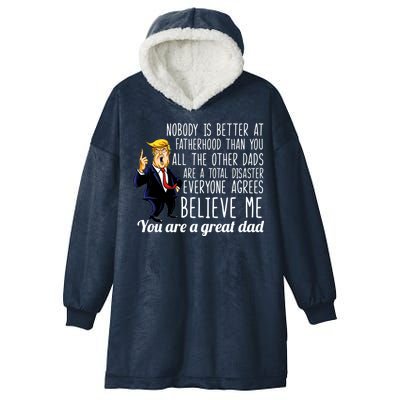 Nobody Is Better At Fatherhood Donald Trump Dad Hooded Wearable Blanket