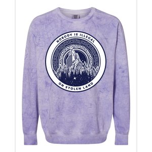 Nobody Is Illegal On Stolen Land Colorblast Crewneck Sweatshirt