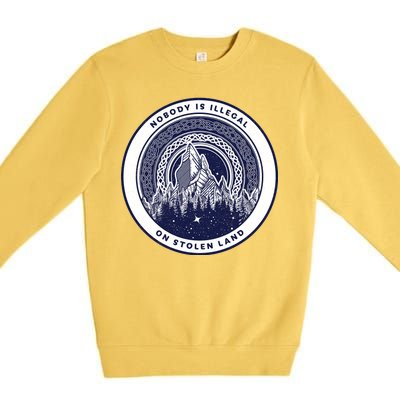 Nobody Is Illegal On Stolen Land Premium Crewneck Sweatshirt