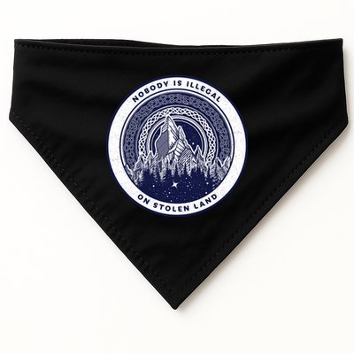 Nobody Is Illegal On Stolen Land USA-Made Doggie Bandana