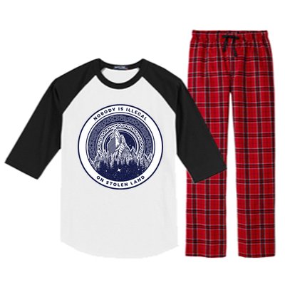 Nobody Is Illegal On Stolen Land Raglan Sleeve Pajama Set