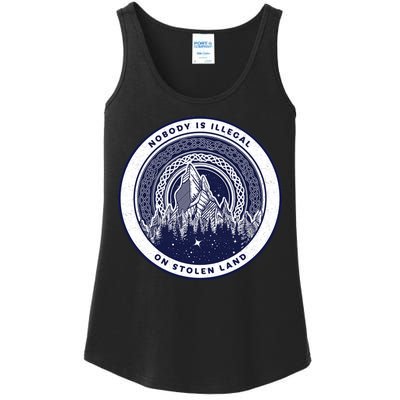 Nobody Is Illegal On Stolen Land Ladies Essential Tank