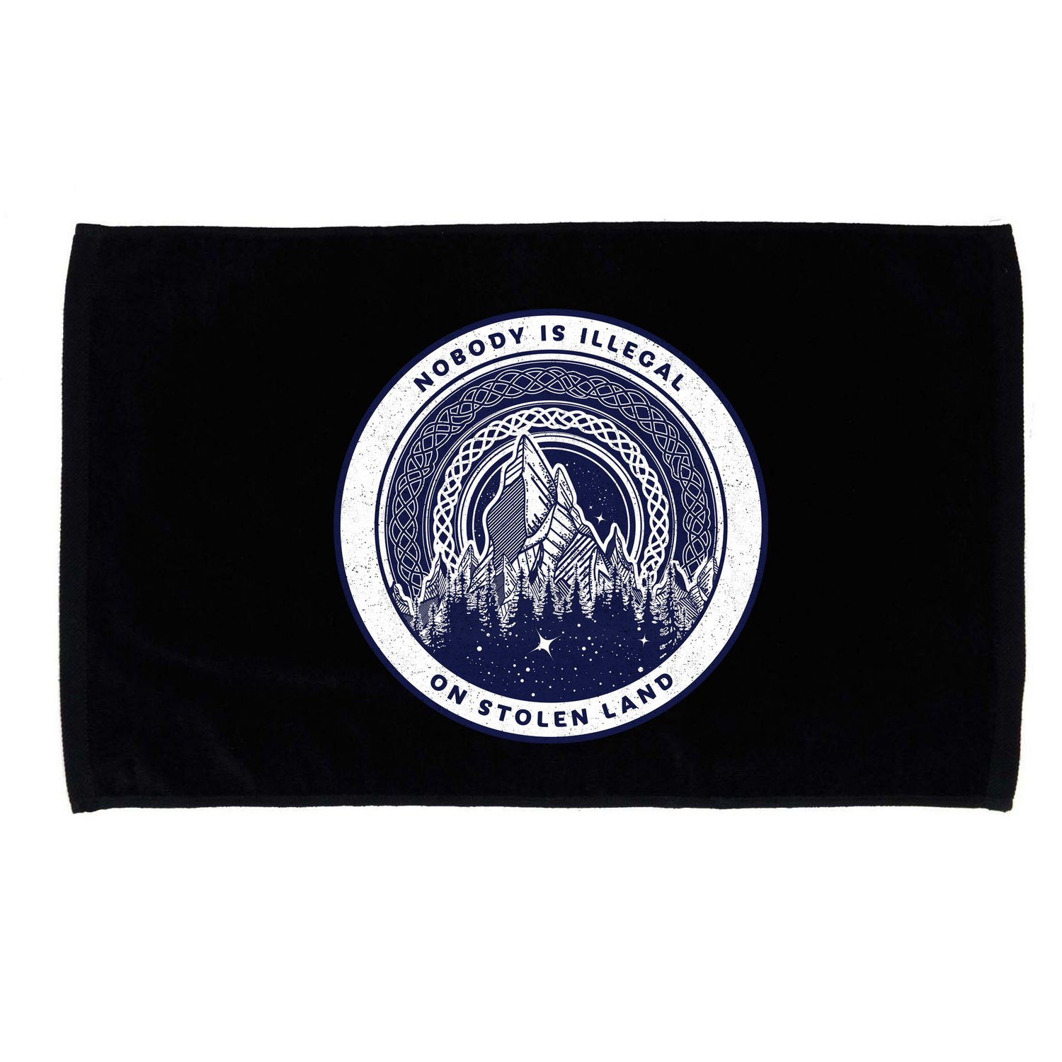 Nobody Is Illegal On Stolen Land Microfiber Hand Towel