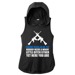 Nobody Needs An AR-15 Rifle Pro Gun Rights Ladies PosiCharge Tri-Blend Wicking Draft Hoodie Tank