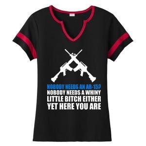 Nobody Needs An AR-15 Rifle Pro Gun Rights Ladies Halftime Notch Neck Tee