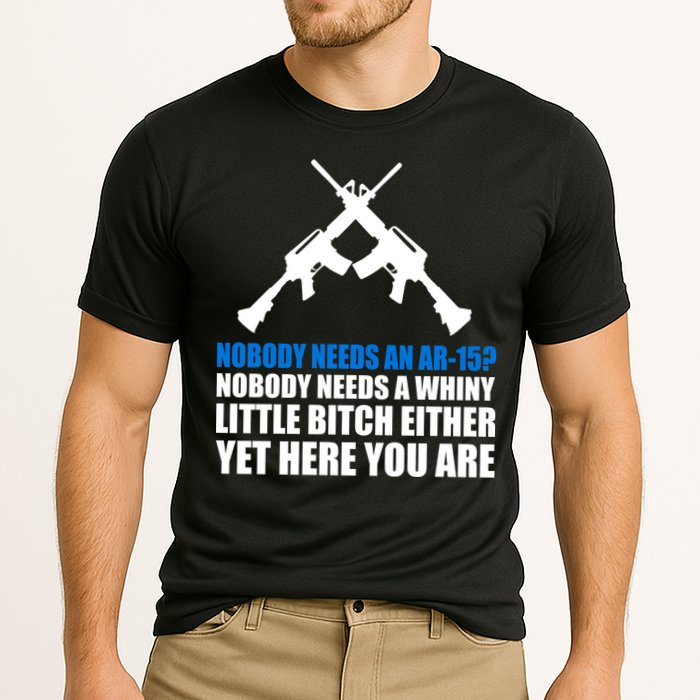 Nobody Needs An AR-15 Rifle Pro Gun Rights Cooling Performance Crew T-Shirt