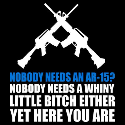 Nobody Needs An AR-15 Rifle Pro Gun Rights T-Shirt