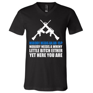 Nobody Needs An AR-15 Rifle Pro Gun Rights V-Neck T-Shirt