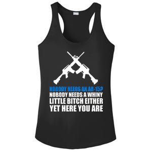 Nobody Needs An AR-15 Rifle Pro Gun Rights Ladies PosiCharge Competitor Racerback Tank