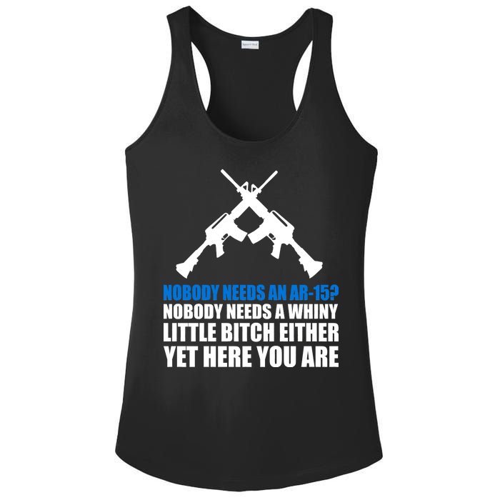 Nobody Needs An AR-15 Rifle Pro Gun Rights Ladies PosiCharge Competitor Racerback Tank