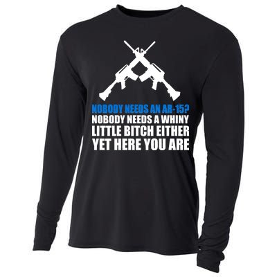 Nobody Needs An AR-15 Rifle Pro Gun Rights Cooling Performance Long Sleeve Crew