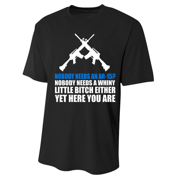 Nobody Needs An AR-15 Rifle Pro Gun Rights Performance Sprint T-Shirt