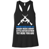 Nobody Needs An AR-15 Rifle Pro Gun Rights Women's Racerback Tank