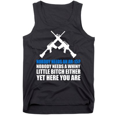 Nobody Needs An AR-15 Rifle Pro Gun Rights Tank Top