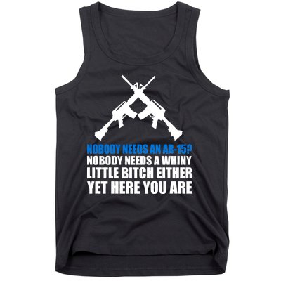 Nobody Needs An AR-15 Rifle Pro Gun Rights Tank Top