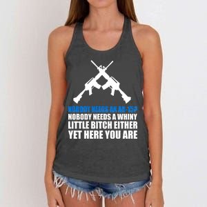 Nobody Needs An AR-15 Rifle Pro Gun Rights Women's Knotted Racerback Tank