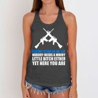 Nobody Needs An AR-15 Rifle Pro Gun Rights Women's Knotted Racerback Tank