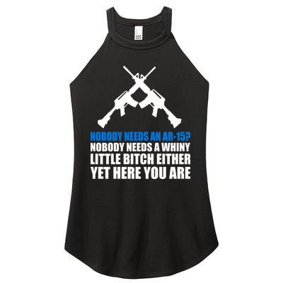 Nobody Needs An AR-15 Rifle Pro Gun Rights Women's Perfect Tri Rocker Tank