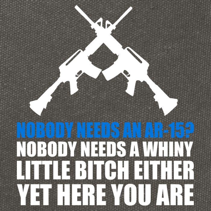 Nobody Needs An AR-15 Rifle Pro Gun Rights Cotton Canvas Backpack