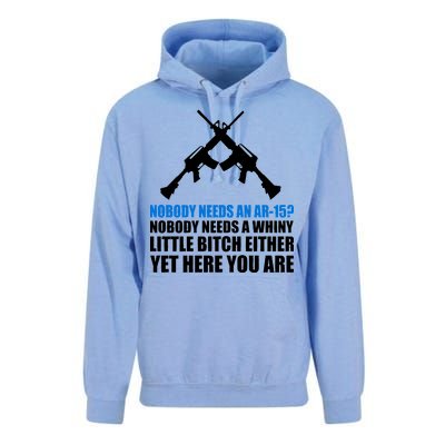 Nobody Needs An AR-15 Rifle Pro Gun Rights Unisex Surf Hoodie