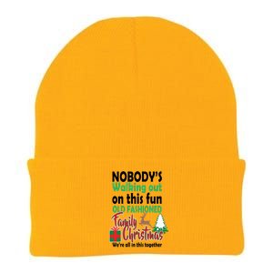 Nobody's Walking Out On This Fun Old Fashion Family Christmas Knit Cap Winter Beanie