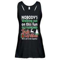 Nobody's Walking Out On This Fun Old Fashion Family Christmas Ladies Essential Flowy Tank