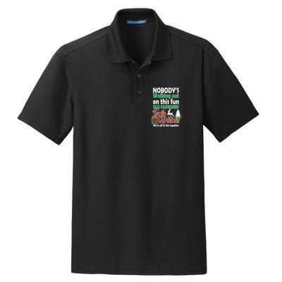 Nobody's Walking Out On This Fun Old Fashion Family Christmas Dry Zone Grid Polo