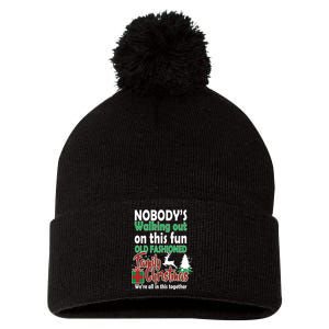 Nobody's Walking Out On This Fun Old Fashion Family Christmas Pom Pom 12in Knit Beanie