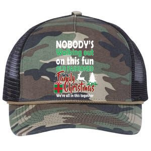 Nobody's Walking Out On This Fun Old Fashion Family Christmas Retro Rope Trucker Hat Cap