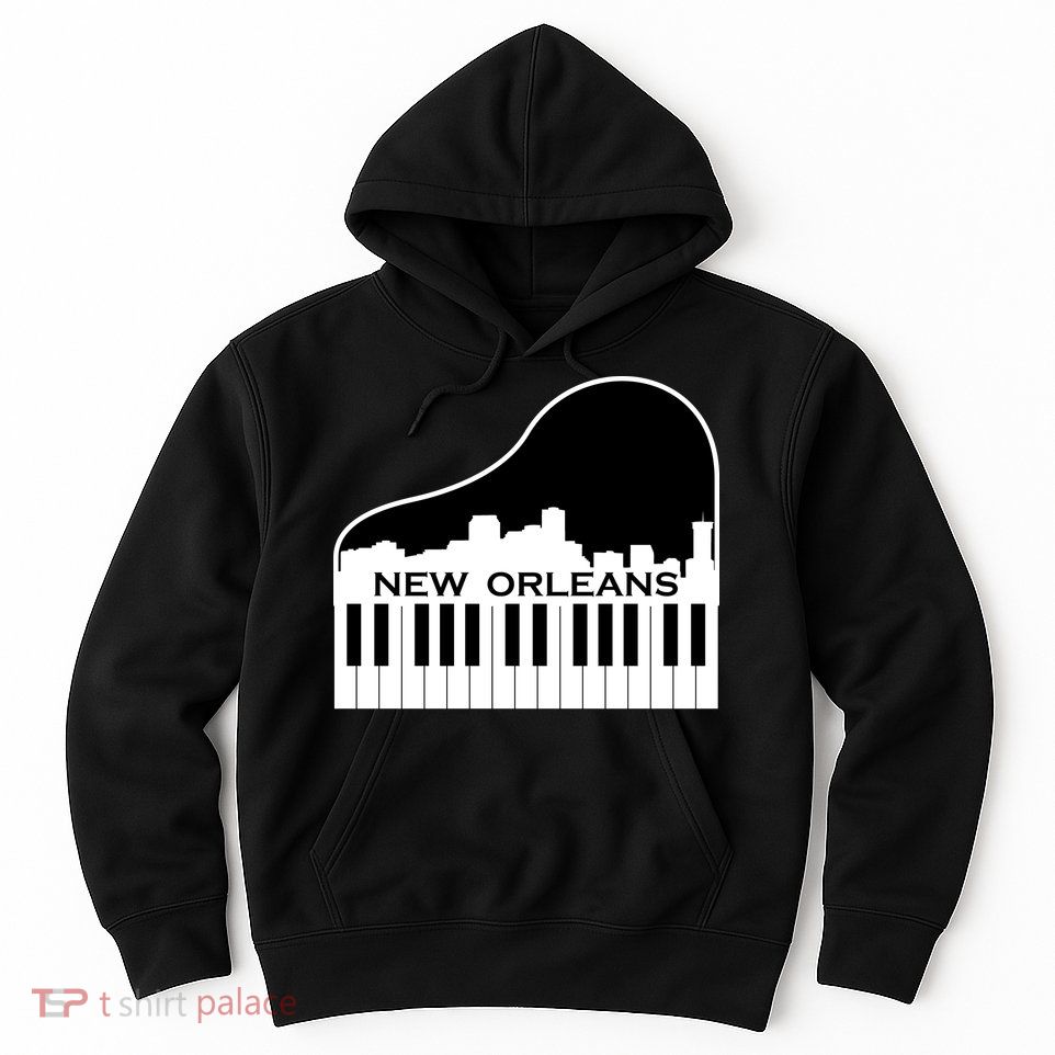 New Orleans Cool Piano Skyline Hoodie