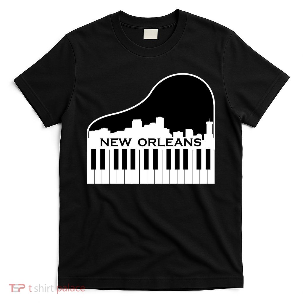 New Orleans Cool Piano Skyline T-Shirt