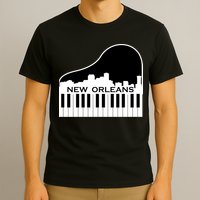 New Orleans Cool Piano Skyline T-Shirt
