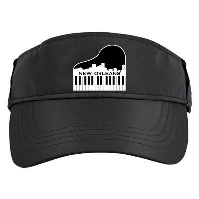 New Orleans Cool Piano Skyline Adult Drive Performance Visor