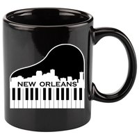 New Orleans Cool Piano Skyline 11oz C Handle Ceramic Mug