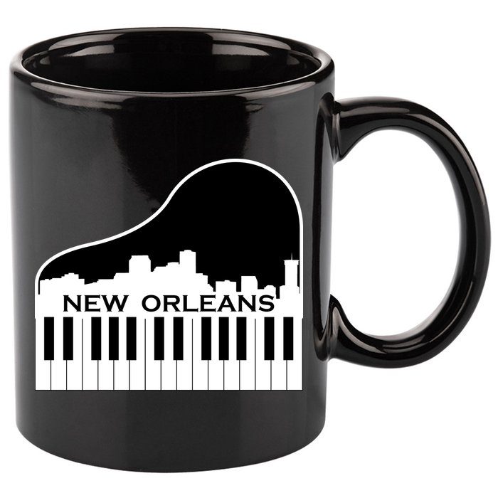 New Orleans Cool Piano Skyline 11oz C Handle Ceramic Mug