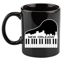New Orleans Cool Piano Skyline 11oz C Handle Ceramic Mug