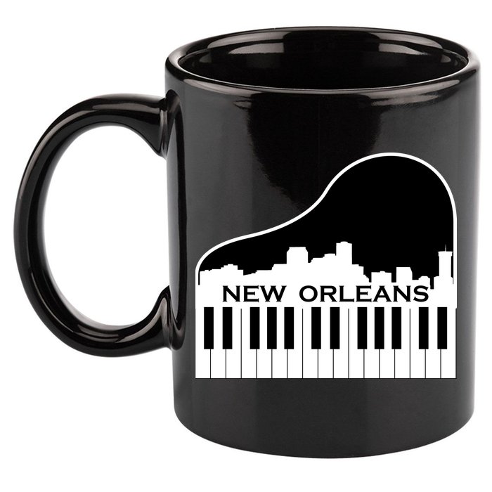 New Orleans Cool Piano Skyline 11oz C Handle Ceramic Mug