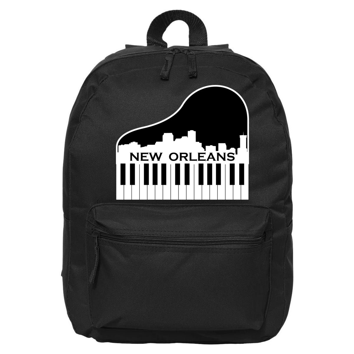 New Orleans Cool Piano Skyline 16 in Basic Backpack