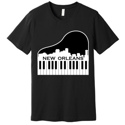 New Orleans Cool Piano Skyline Premium T-Shirt