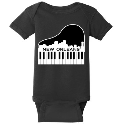 New Orleans Cool Piano Skyline Baby Bodysuit