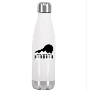 New Orleans Cool Piano Skyline Stainless Steel Insulated Water Bottle