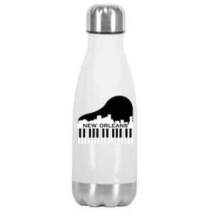 New Orleans Cool Piano Skyline Stainless Steel Insulated Water Bottle