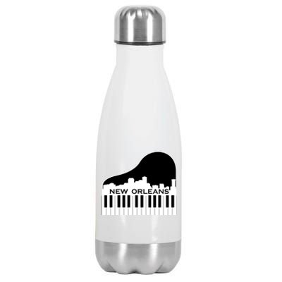 New Orleans Cool Piano Skyline Stainless Steel Insulated Water Bottle