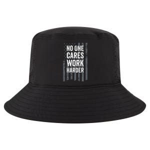 No One Cares Work Harder Motivational Workout Gym ON BACK Cool Comfort Performance Bucket Hat