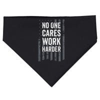 No One Cares Work Harder Motivational Workout Gym ON BACK USA-Made Doggie Bandana