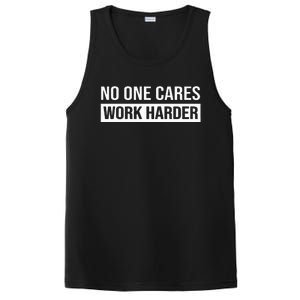 No One Cares Work Harder Motivational Workout & Gym PosiCharge Competitor Tank