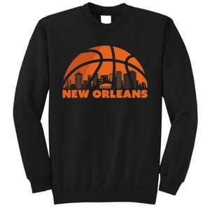 New Orleans City Skyline Louisiana Basketball Fan Jersey Sweatshirt