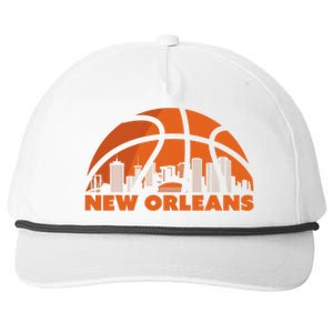 New Orleans City Skyline Louisiana Basketball Fan Jersey Snapback Five-Panel Rope Hat