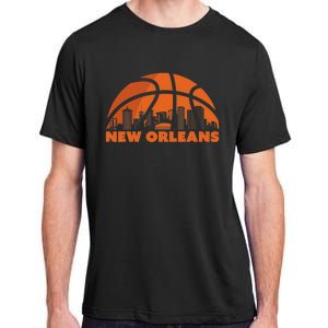 New Orleans City Skyline Louisiana Basketball Fan Jersey Adult ChromaSoft Performance T-Shirt