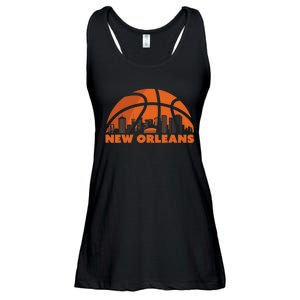 New Orleans City Skyline Louisiana Basketball Fan Jersey Ladies Essential Flowy Tank